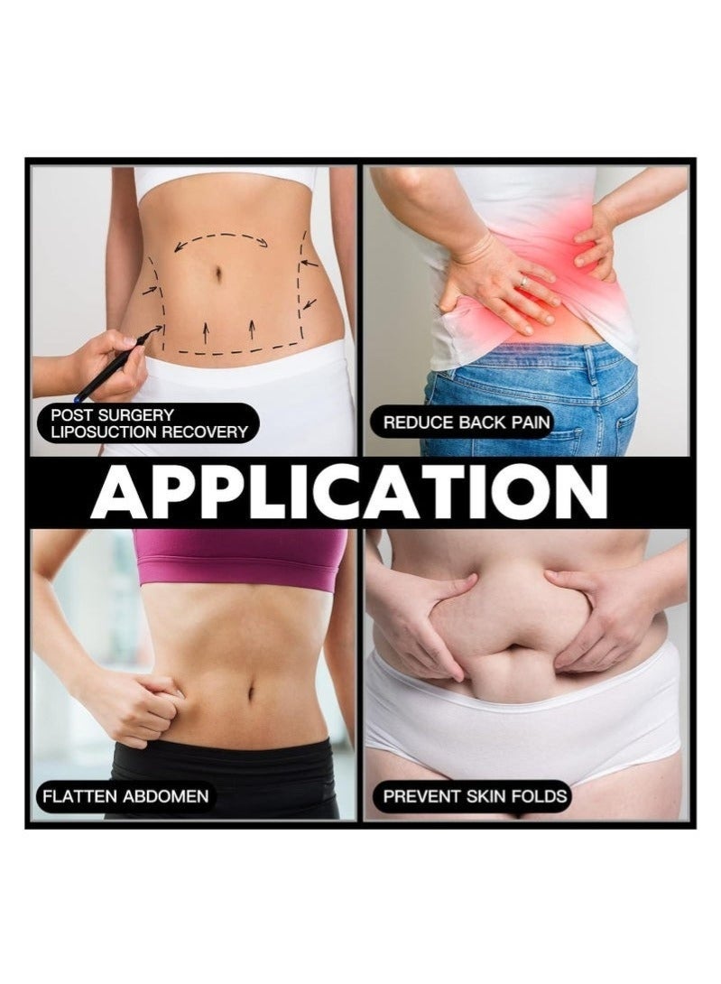 بوفان 5 قطع من ألواح الفوم لشفط الدهون، دعامات للخصر بعد الجراحة، وسادة فوم للتعافي بعد جراحة شفط الدهون، ملابس ضاغطة، 28 × 21 × 1 سم، أبيض - Image 4